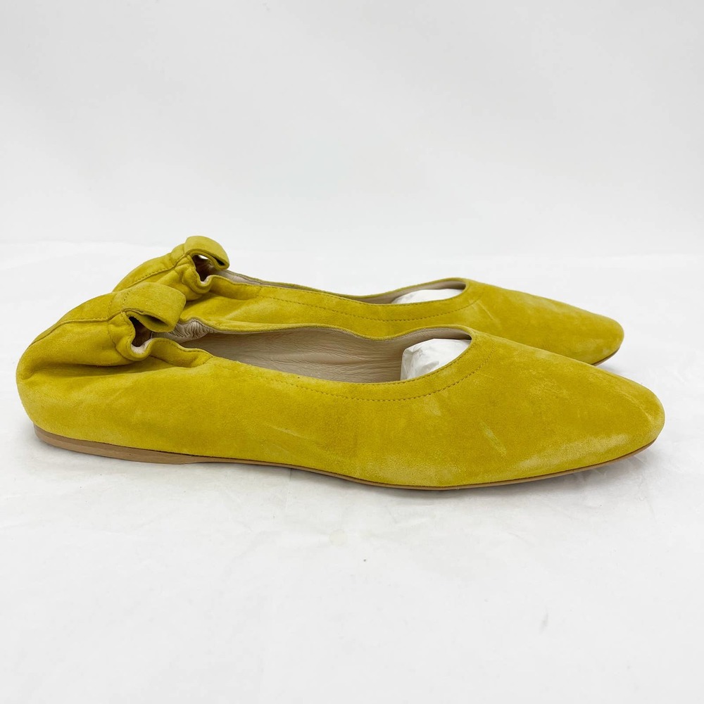 Everlane Womens Ballet Flats Size 9.5 Yellow Suede NWOB FLAWS